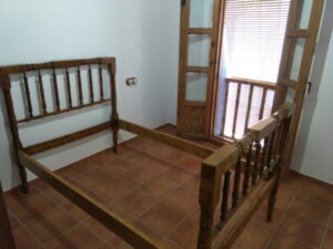 Cabecero, travesero, piecero cama madera antiguo restaurado